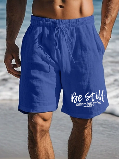 Psalm 46:10 Christian Beach Shorts