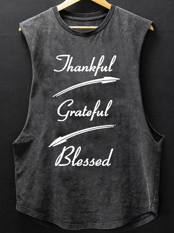 Thankful Grateful Blessed Christian Washed Tank