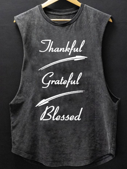 Thankful Grateful Blessed Christian Washed Tank