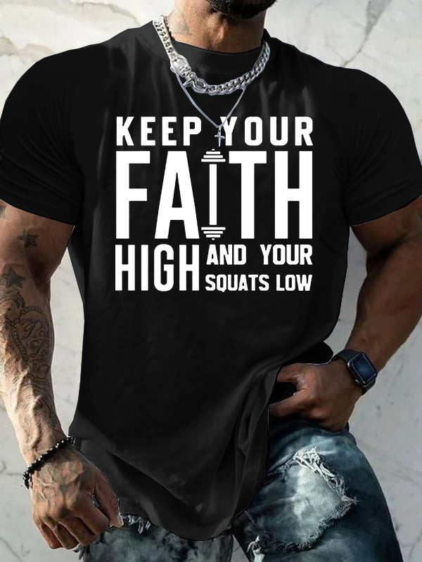 Man Of God Husband Dad Jesus God Christian Cotton T-Shirt