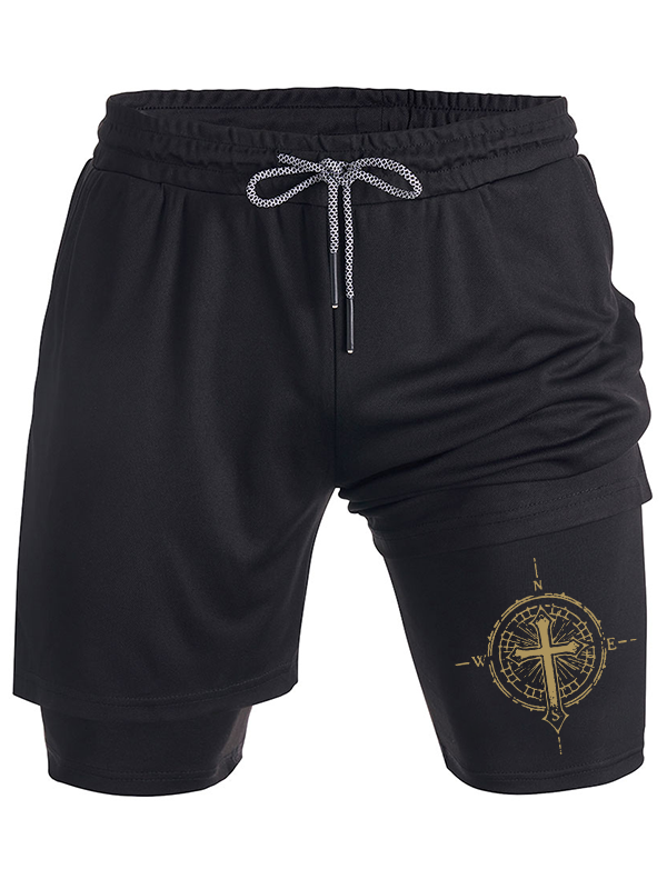 Cross Compass Christian Performance Shorts