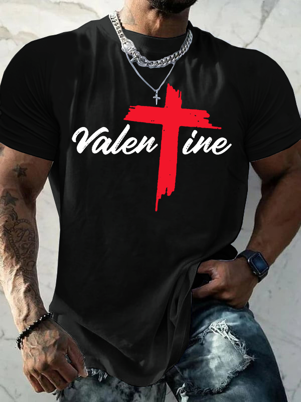 Man Of God Husband Dad Jesus God Christian Cotton T-Shirt