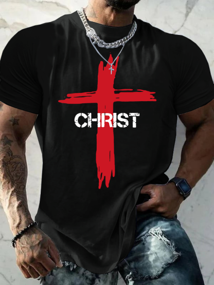 Christ Cross Christian Cotton T-Shirt