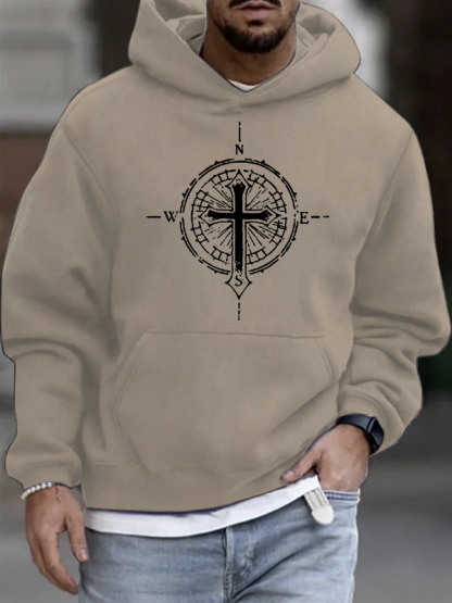 Cross Compass Christian Cotton Hoodie