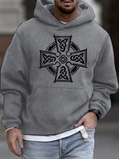 Celtic Cross Christian Cotton Hoodie