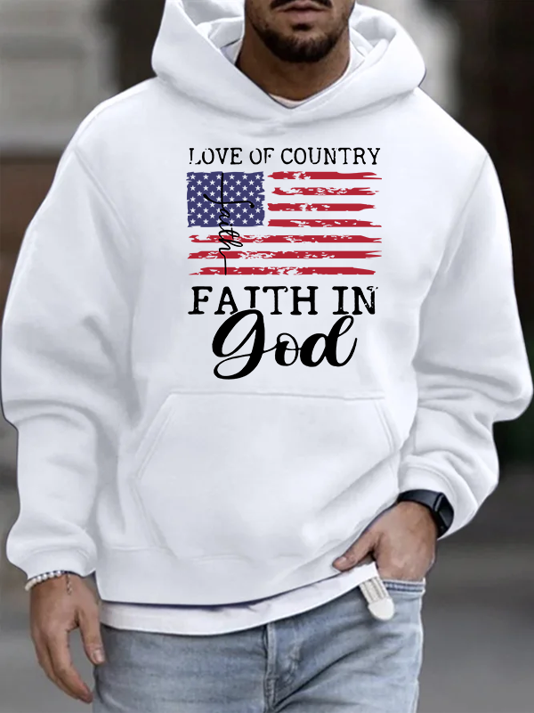 Faith In God Christian Cotton Hoodie