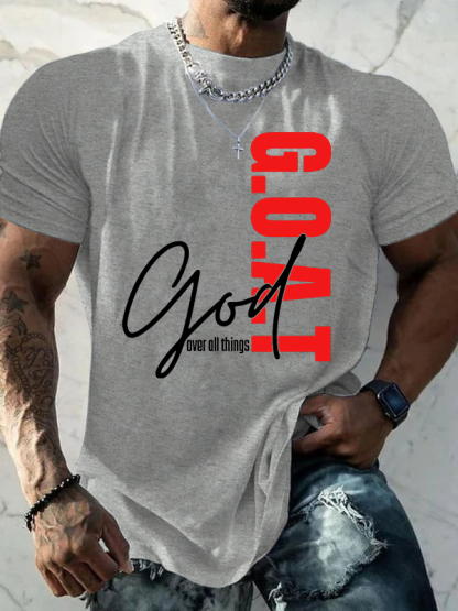 G.O.A.T. Jesus God Christian Cotton T-Shirt