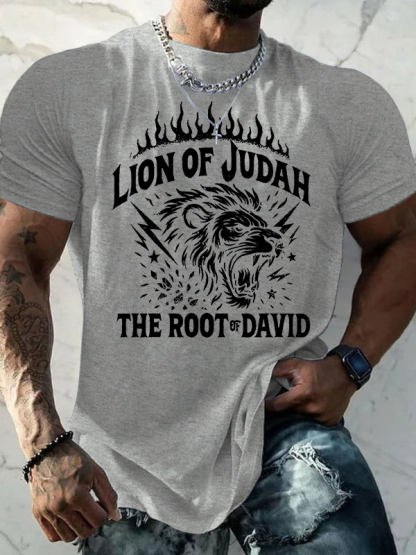 Lion of Judah Jesus God Christian Cotton T-Shirt