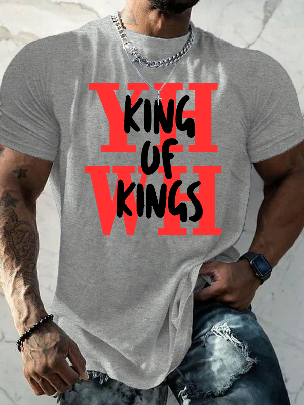 King Of Kings Jesus God Christian Cotton T-Shirt