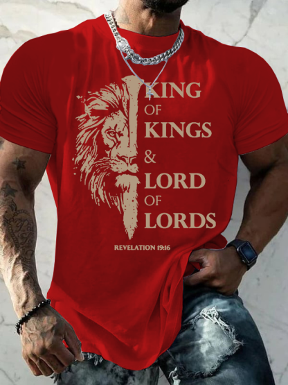 King Of Kings Jesus God Christian Cotton T-Shirt