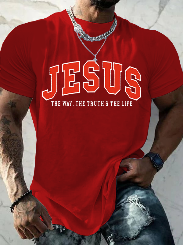 Jesus The Way The Truth And The Life Jesus God Christian Cotton T-Shirt