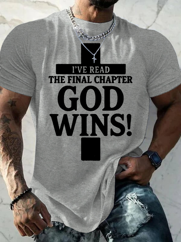 God Wins Jesus God Christian Cotton T-Shirt
