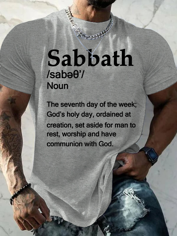 Sabbath Definition Jesus God Christian Cotton T-Shirt