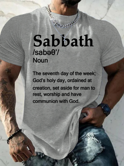 Sabbath Definition Jesus God Christian Cotton T-Shirt