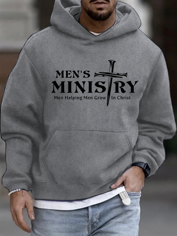 Men's Ministry ,Men Helping Men ,Church ministry Christian Cotton Hoodie