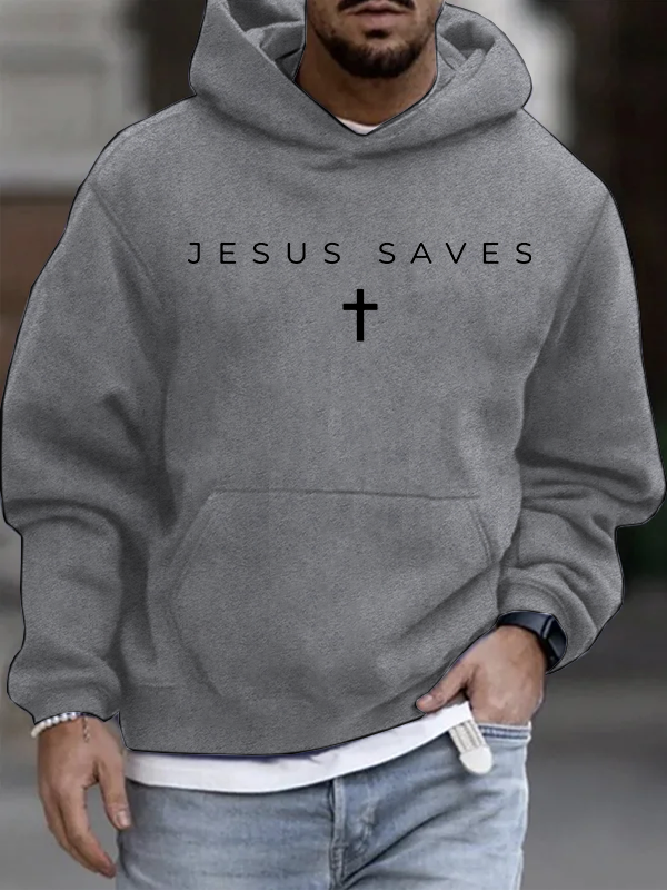 Jesus Saves Christian Cotton Hoodie