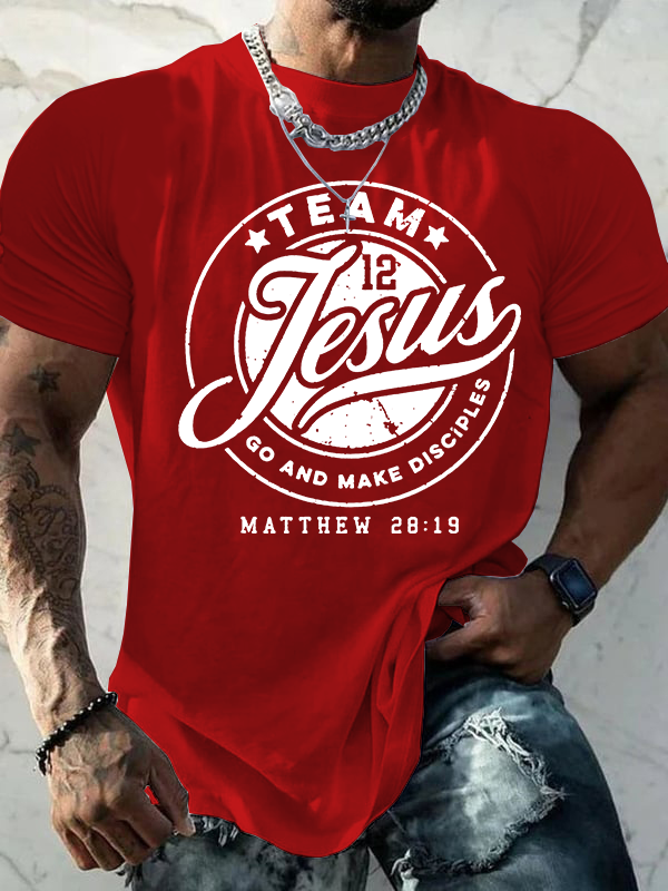 Team Jesus Go And Make Disciples Matthew Jesus God Christian Cotton T-Shirt