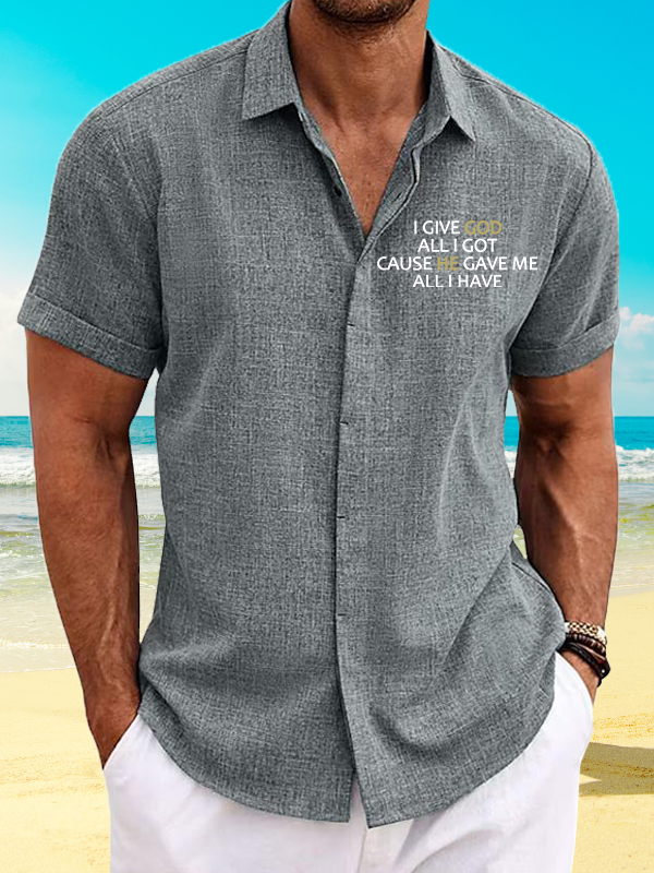 I Give God All I Got Jesus God Christian Short Sleeve Shirt
