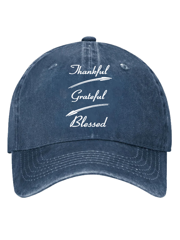 Thankful Grateful Blessed Christian Hat
