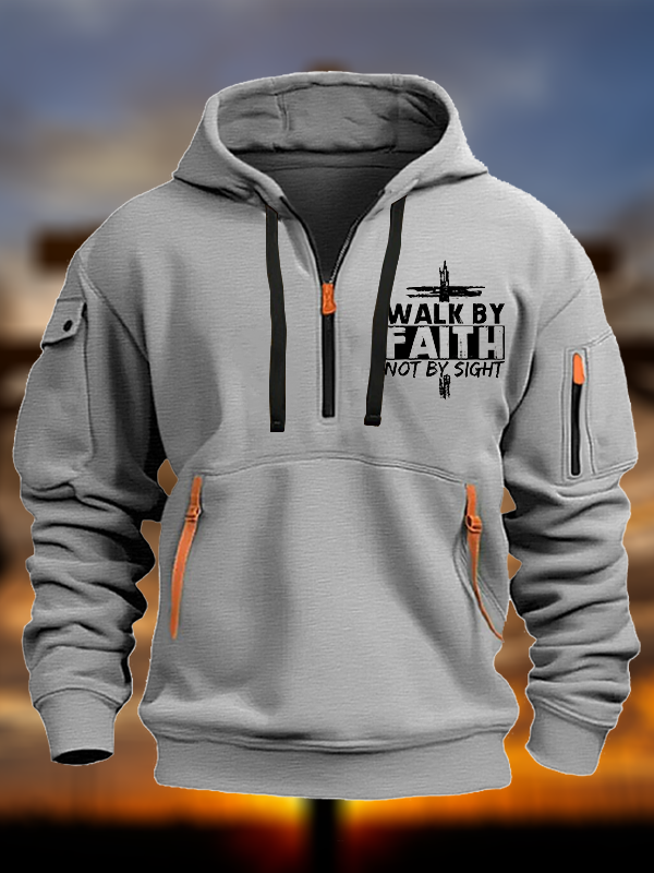 Walk By Faith Not By Sight Bible Verse Jesus God Christian Zipper Hoodies
