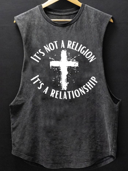 It's Not A Religion It's A Relationship Christian Washed Tank