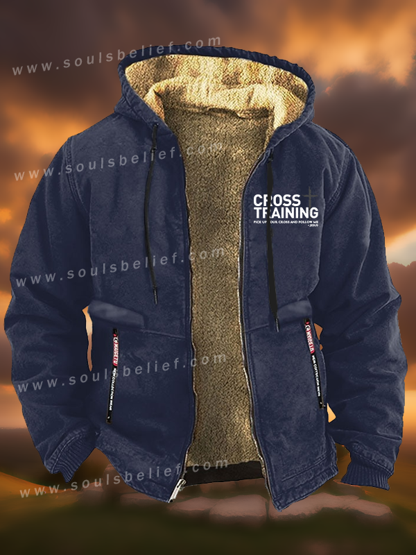 Cross Training Jesus God Christian Zipper Hooded Jacket