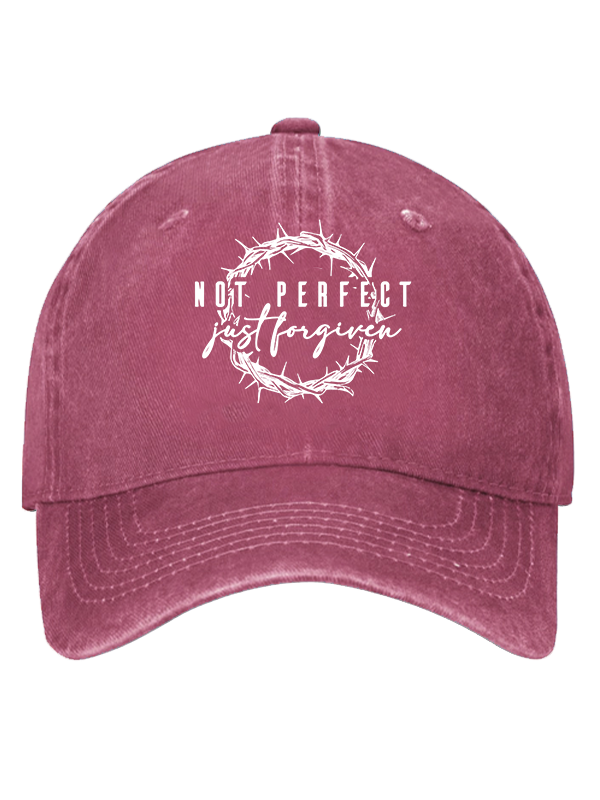 Not Perfect Just Forgiven Religious Christian Hat