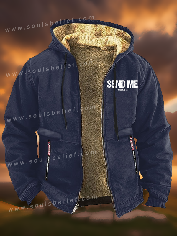Isaiah 6:8 - SEND ME Jesus God Christian Zipper Hooded Jacket