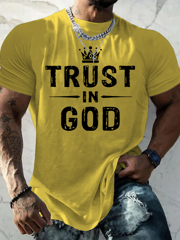 Trust in God Jesus God Christian Cotton T-Shirt
