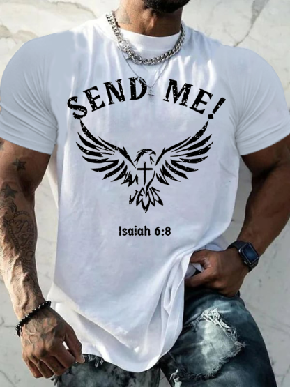Send Me Isaiah 6:8 Jesus God Christian Cotton T-Shirt