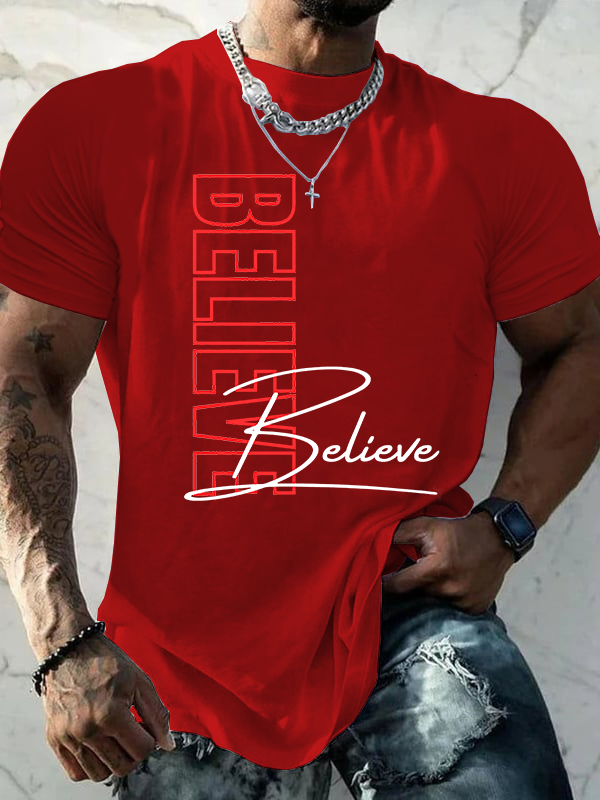 Believe Jesus God Christian Cotton T-Shirt