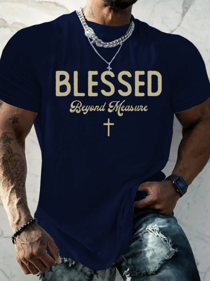 Blessed Beyond Measure Jesus God Christian Cotton T-Shirt