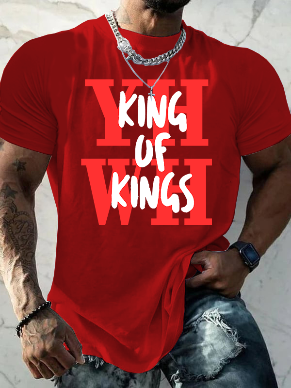 King Of Kings Jesus God Christian Cotton T-Shirt