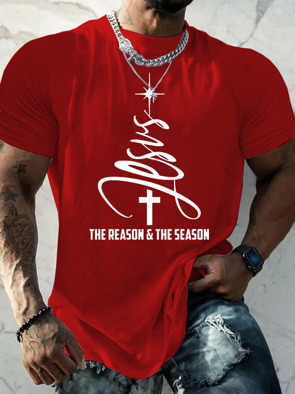 The Reason & The Season Jesus God Christian Cotton T-Shirt