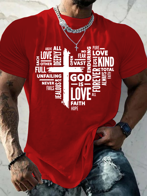 God is Love Jesus God Christian Cotton T-Shirt