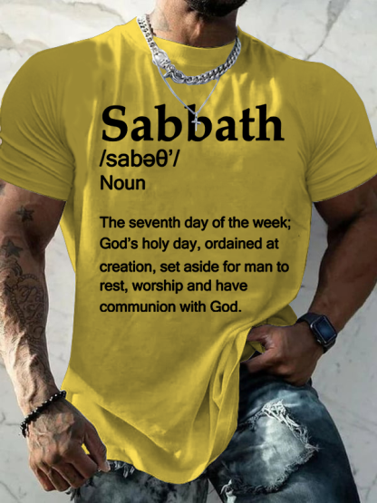 Sabbath Definition Jesus God Christian Cotton T-Shirt