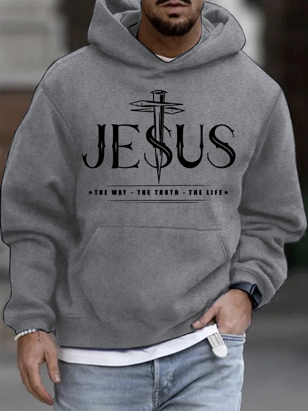 Jesus The Way The Truth The Life Christian Cotton Hoodie