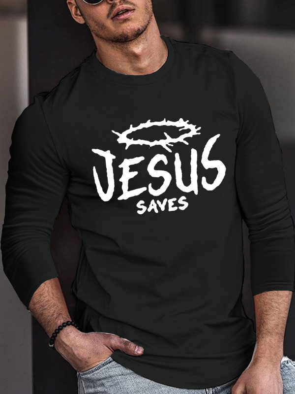 Men's  faith God'S Strong Hand Is Over My Life Long Sleeve T-Shirt