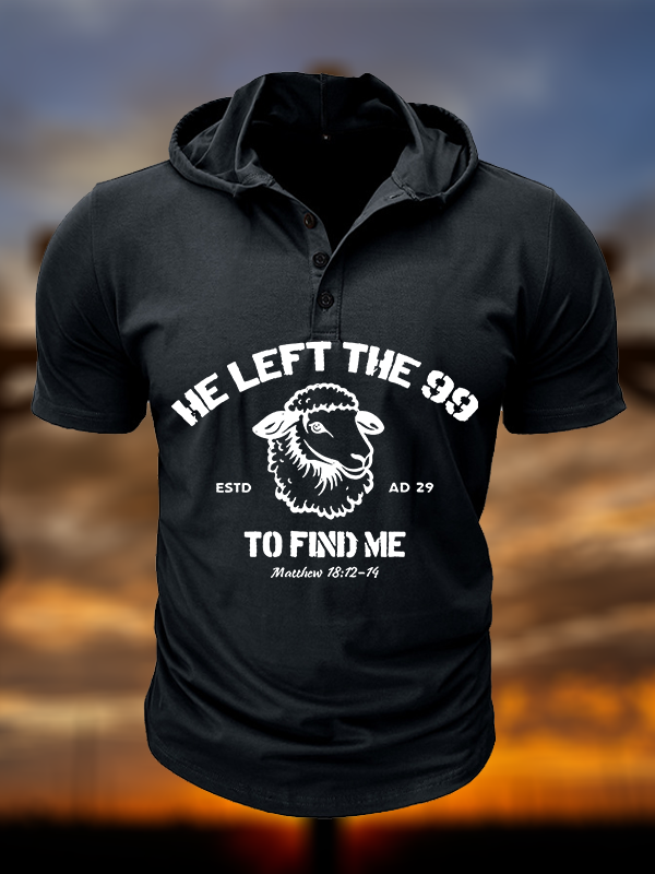 Man of Faith Rooted in Christ  Christian Hooded Henley T Shirt