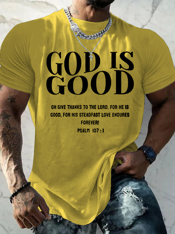 God Is Good Jesus God Christian Cotton T-Shirt