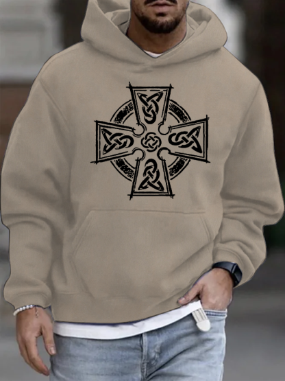 Celtic Cross Christian Cotton Hoodie