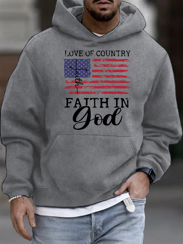 Faith In God Christian Cotton Hoodie