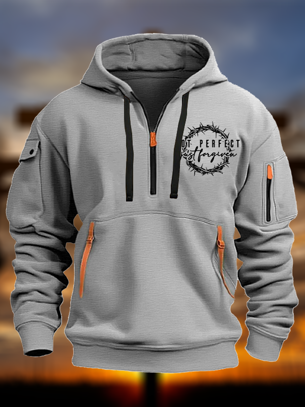 Not Perfect Just Forgiven Religious Jesus God Christian Zipper Hoodies