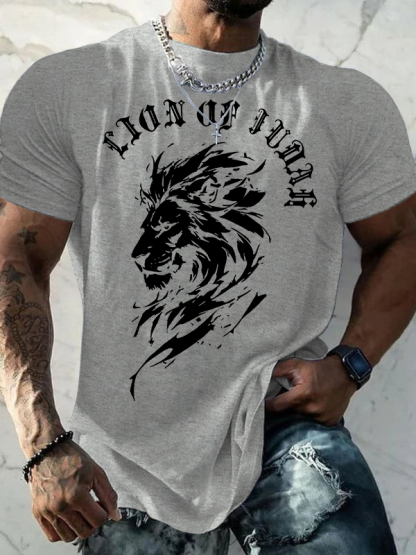 Lion Of Judah  Jesus God Christian Cotton T-Shirt