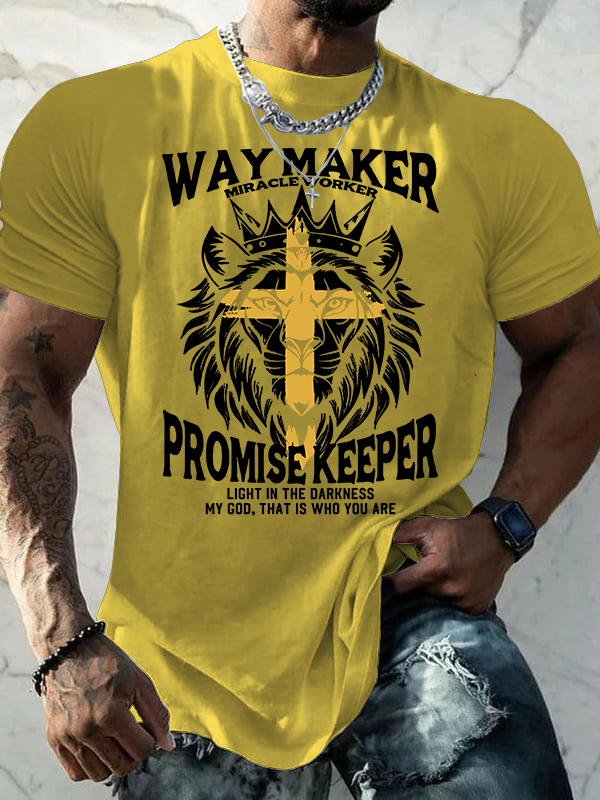 [Copy]Faith Printed Jesus God Christian Cotton T-Shirt