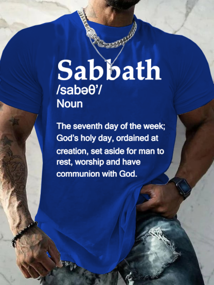 Sabbath Definition Jesus God Christian Cotton T-Shirt