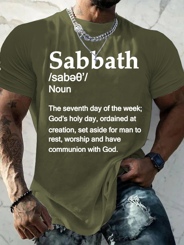 Sabbath Definition Jesus God Christian Cotton T-Shirt