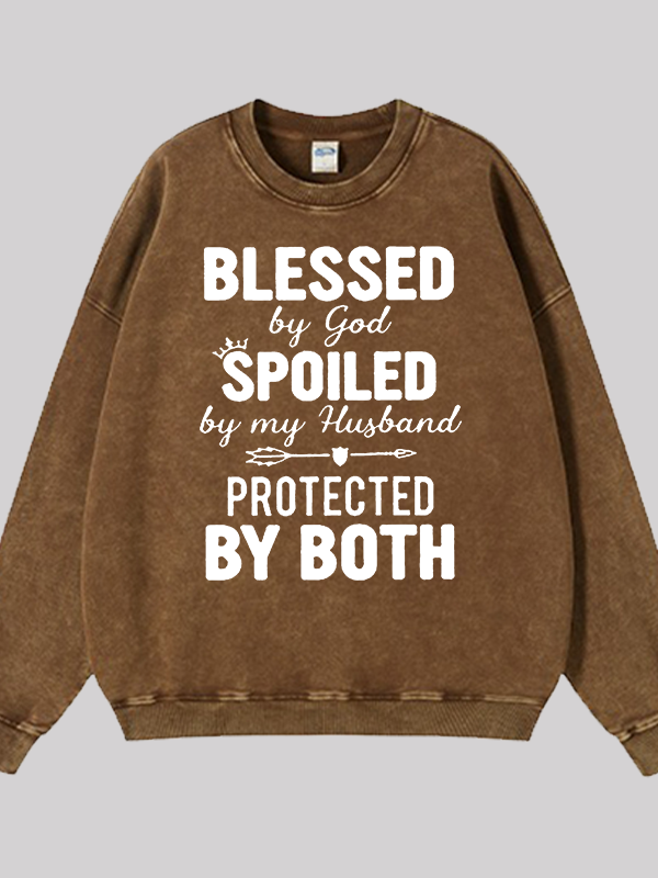 God Bless Jesus God Christian Washed Sweatshirt