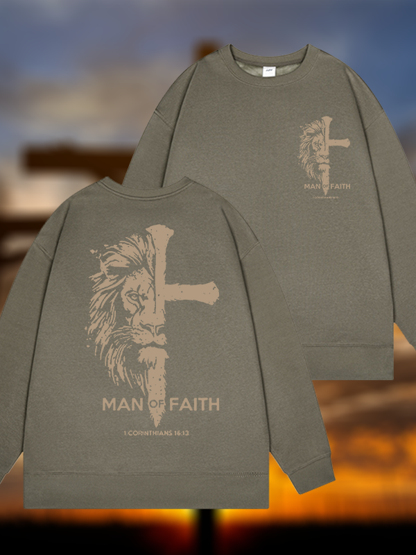 Man of Faith Jesus God Christian Sweatshirt