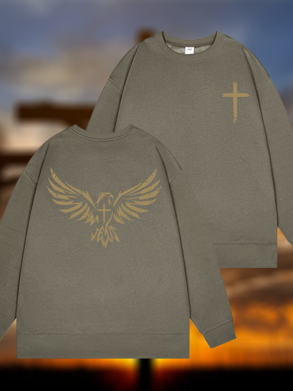 Wings Like Eagles  Jesus God Christian Sweatshirt